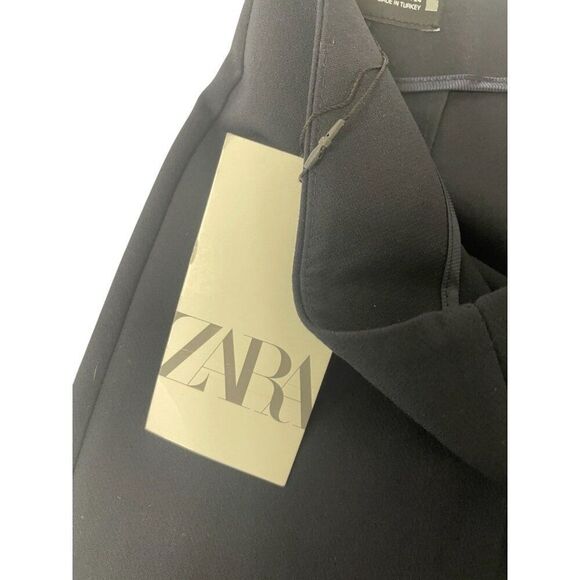 Zara Womens Pants XS Trouser Blue Wide Leg Balloon Fit Mid Rise 1478/226 NWT - Picture 7 of 11